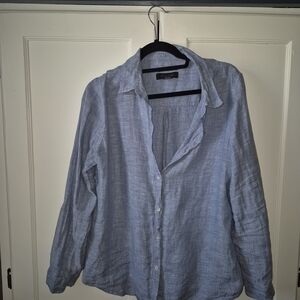 Tahari Light Blue Button Down Shirt